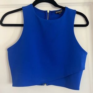 Electric Blue Cropped Blouse
